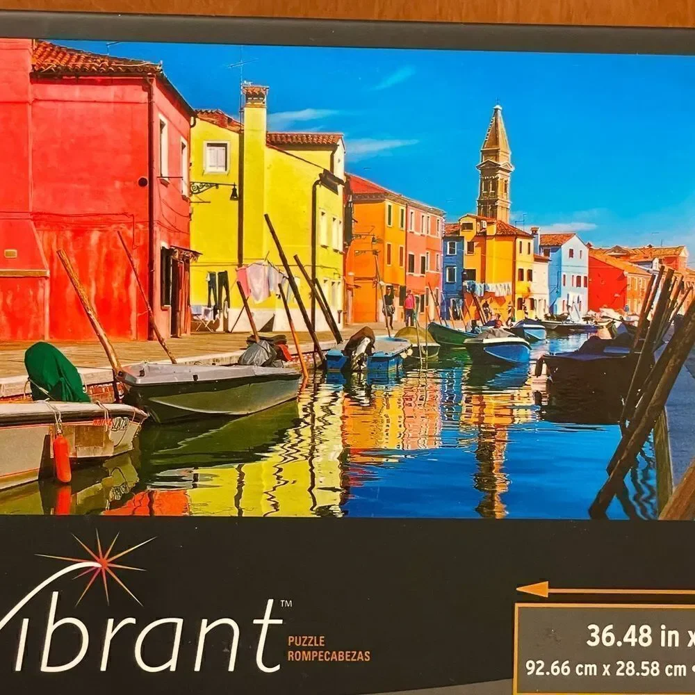 Mega Puzzles Vibrant 750 Piece Puzzle of Venice, Burano  Island, Italy